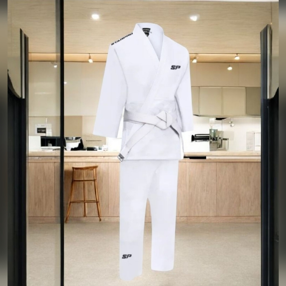White Martial Arts Gi with Belt